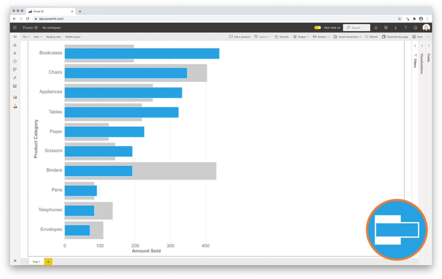 Lipstick Bar Chart for Power BI by Nova SIlva