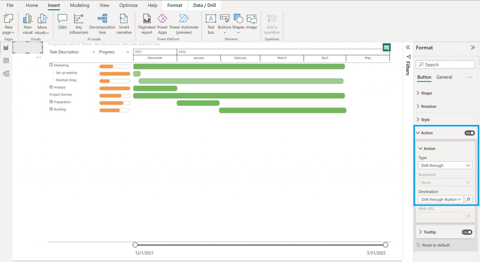 Tutorial: Setting up Drill through - Power BI Visuals by Nova Silva