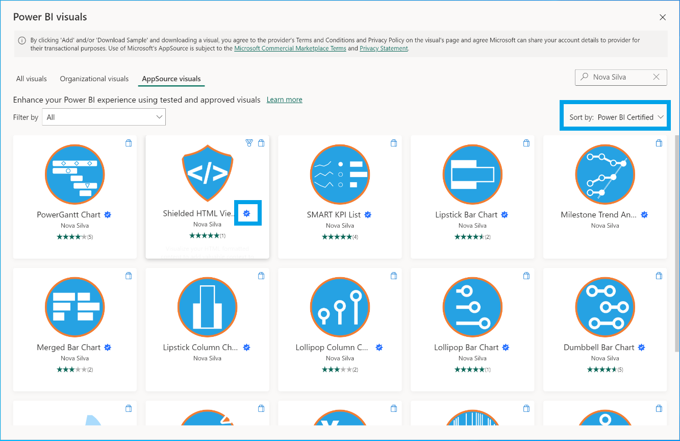 Nova Silva Power BI Certified visuals Ensuring Security and Privacy